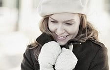 Žena v zimnom oblečení 