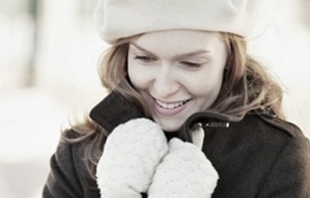 Žena v zimnom oblečení